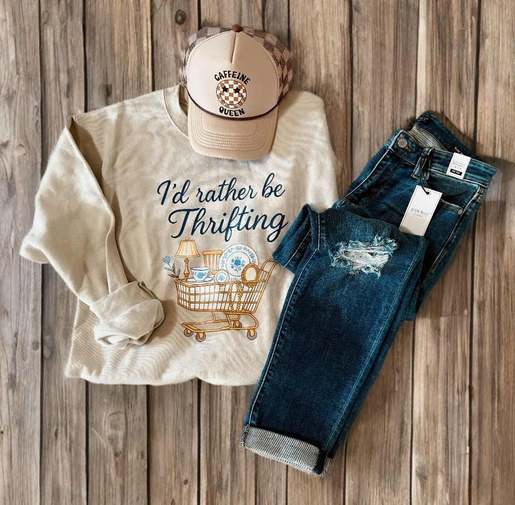 Thrifting Sweater — shop and try on with AI characters