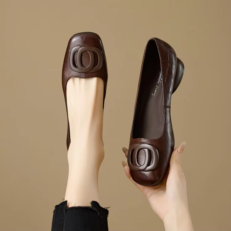Opium Leather Flats — shop and try on with AI characters