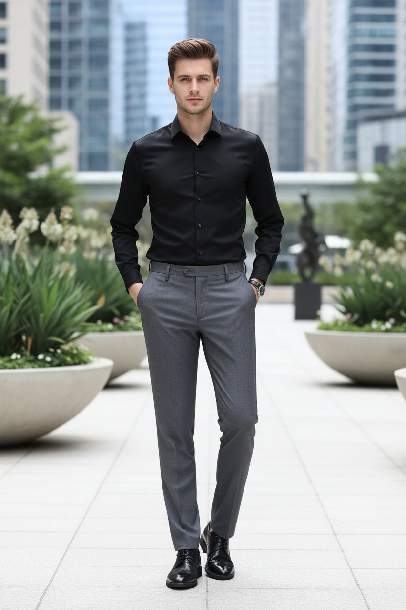 Top Grade New  Relax Fit Suit Pant Office Trousers For Men — shop and try on with AI characters