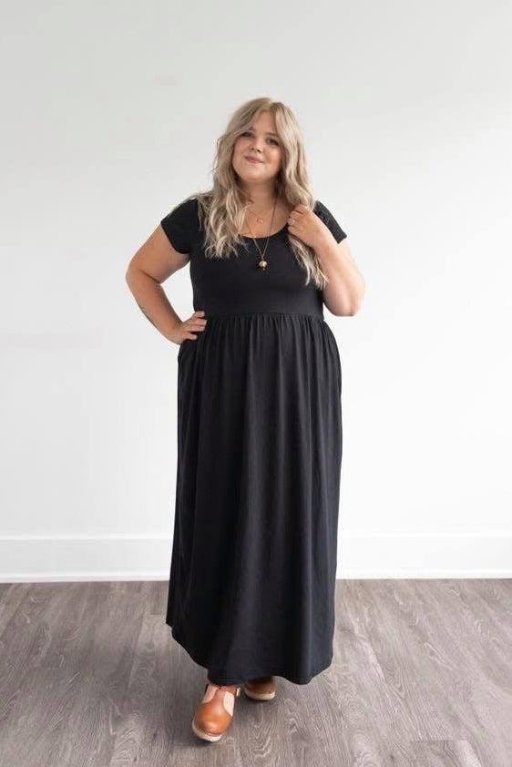 *Pre-sale* Cap Sleeve Sundae Maxi Dress — shop and try on with AI characters