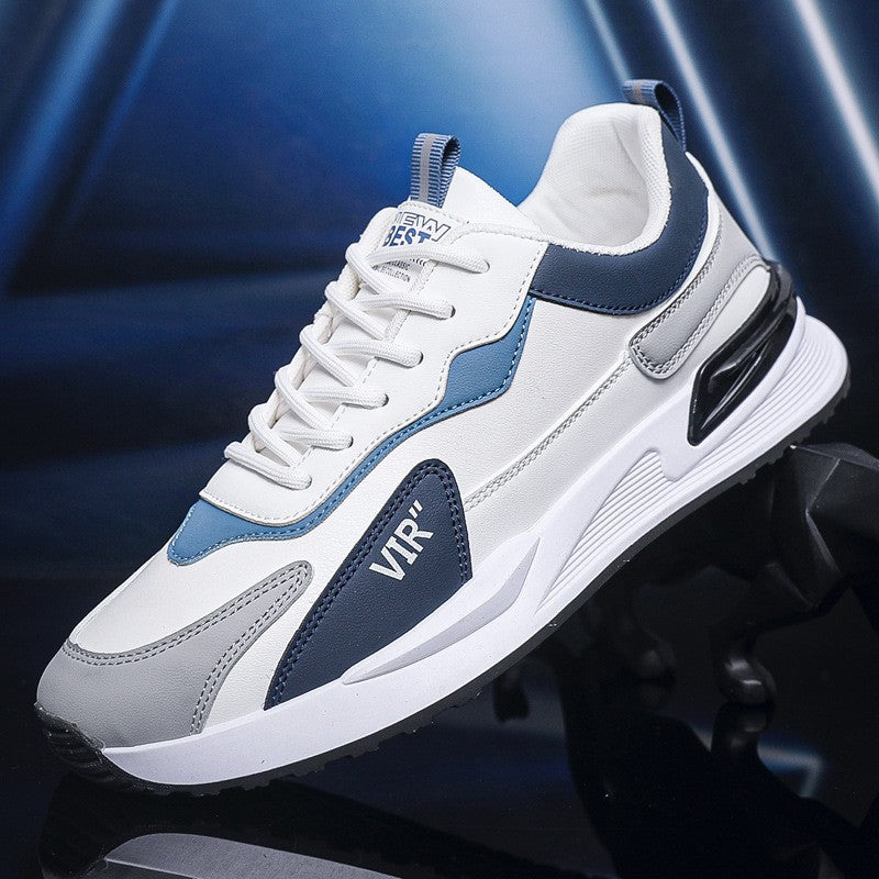 Men's Color Block Mesh Shoes Fashion Casual Lace-up Sneakers Outdoor Breathable Running Sports Shoes — shop and try on with AI characters