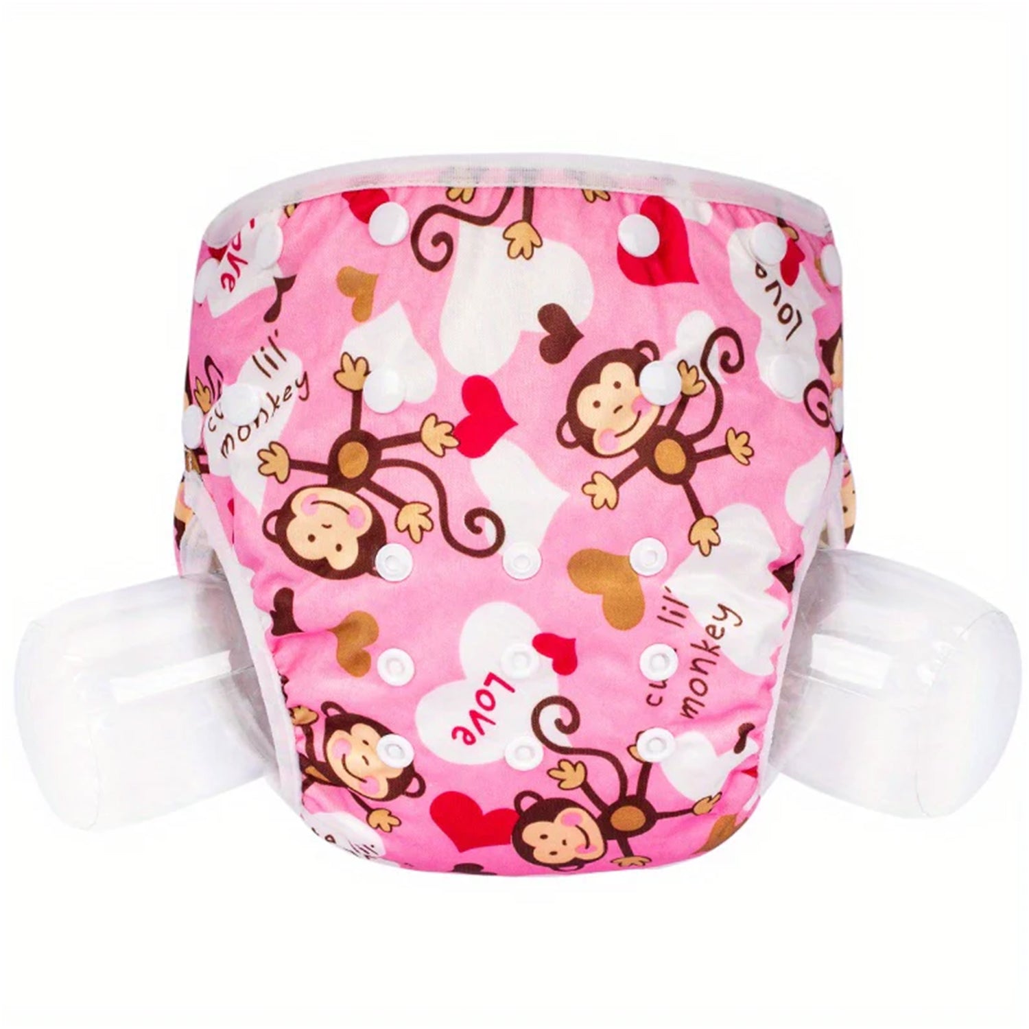 Reusable Swim Diaper | One Size Fits All | Pink Monkey — shop and try on with AI characters