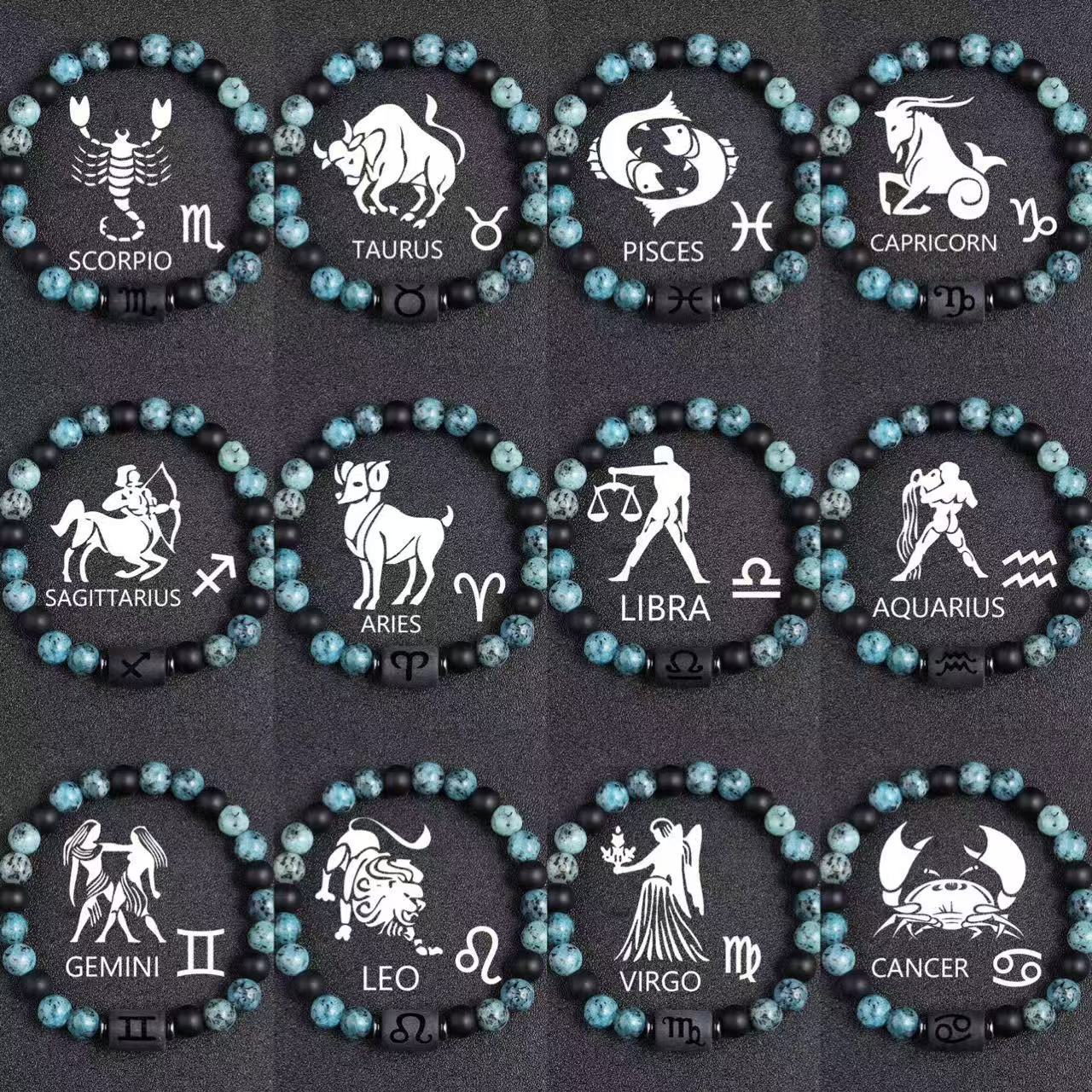 12 Zodiac Constellations Obsidian Protection  Bracelet — shop and try on with AI characters