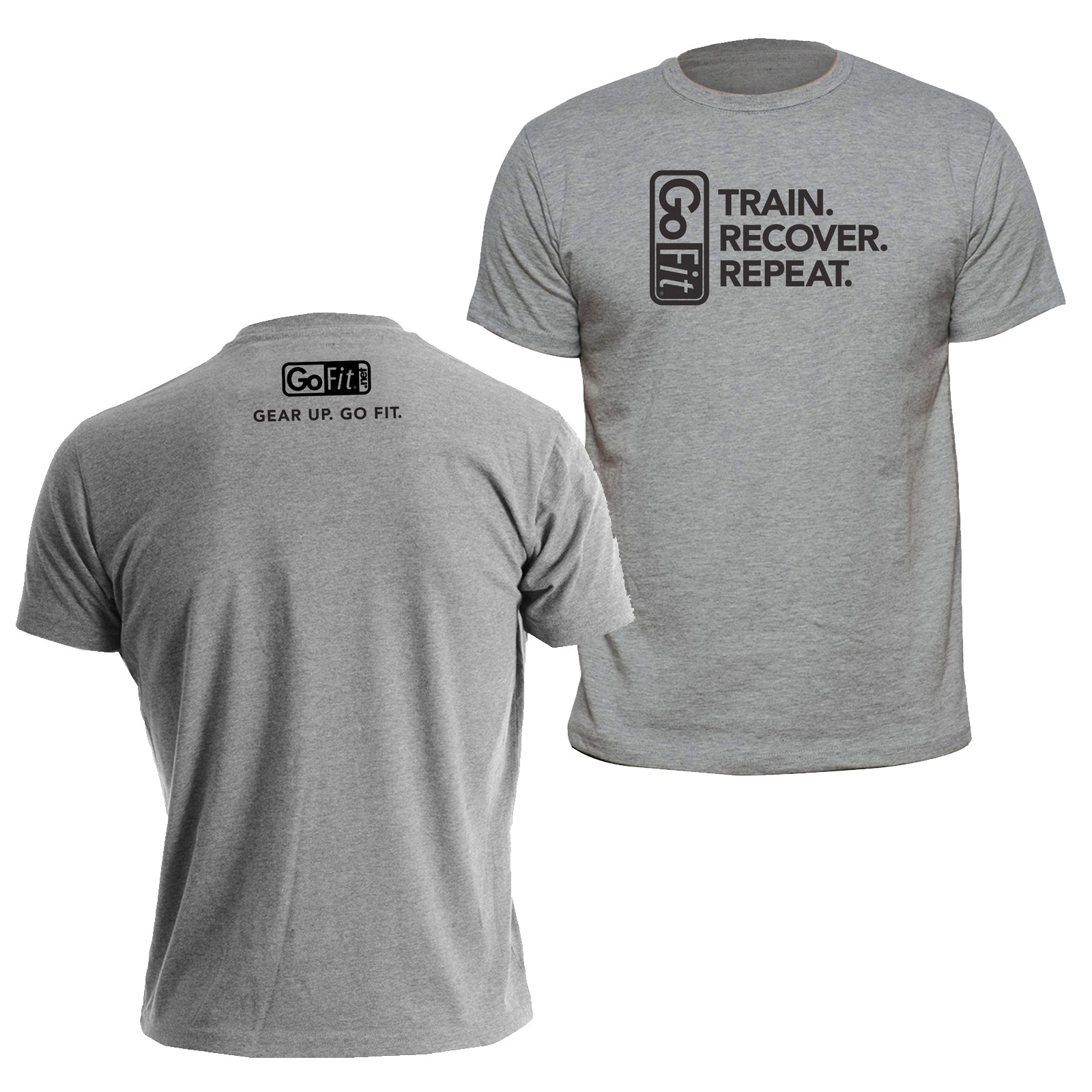 Train. Recover. Repeat T-shirt — shop and try on with AI characters