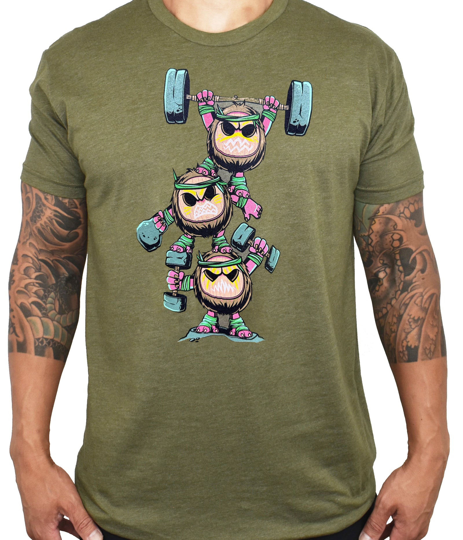 Men's 'Coco Squad' Olive Tee — shop and try on with AI characters