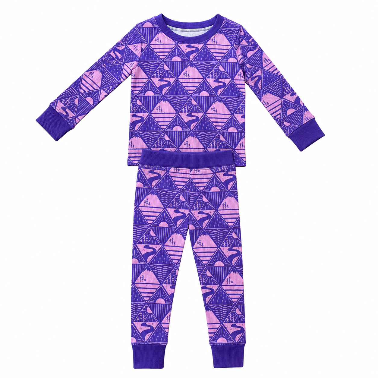 Purple Mountain - 2 Piece Ribbed Bamboo PJ — shop and try on with AI characters