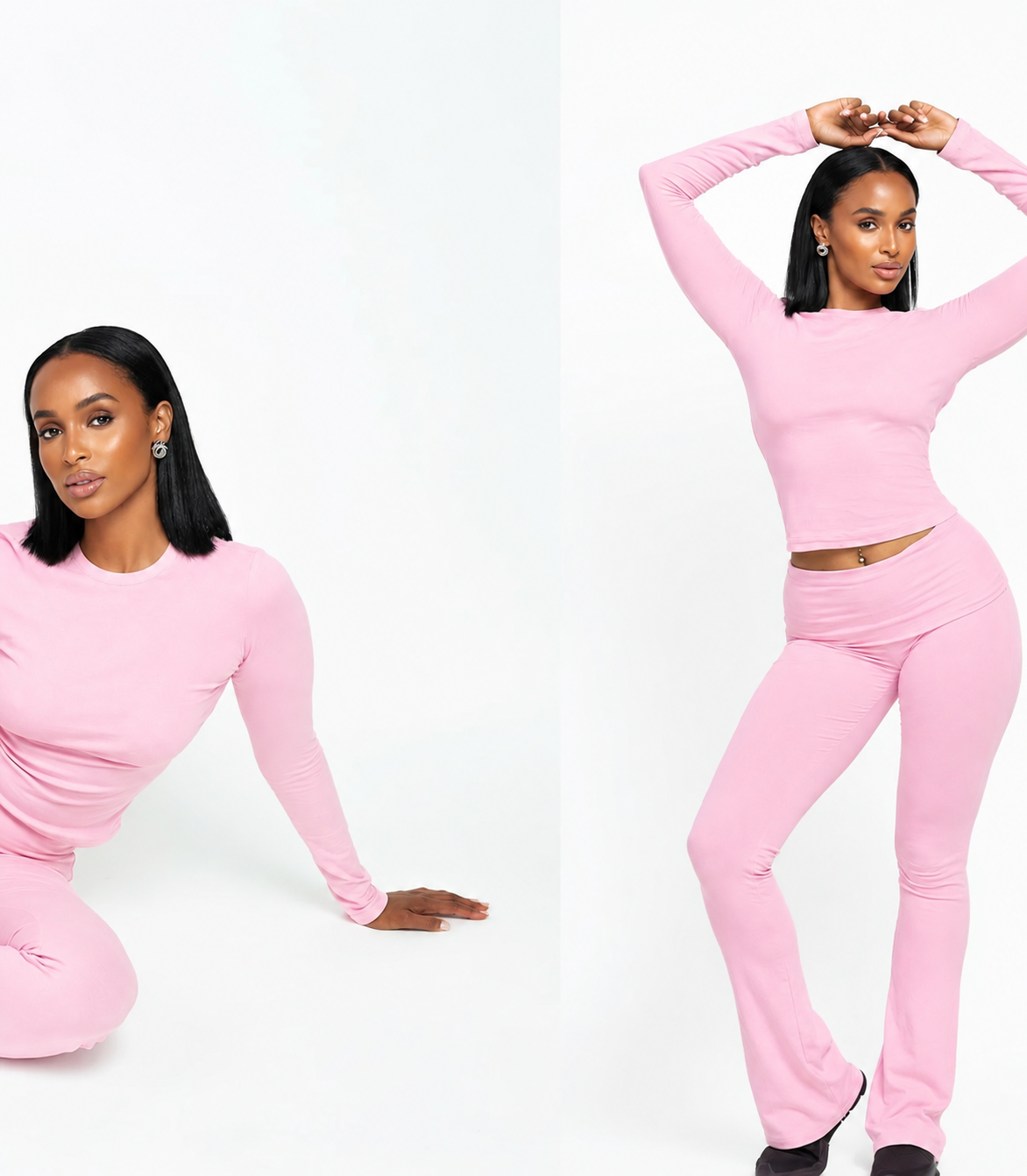 Aläi Foldover Pants Set- Pink — shop and try on with AI characters