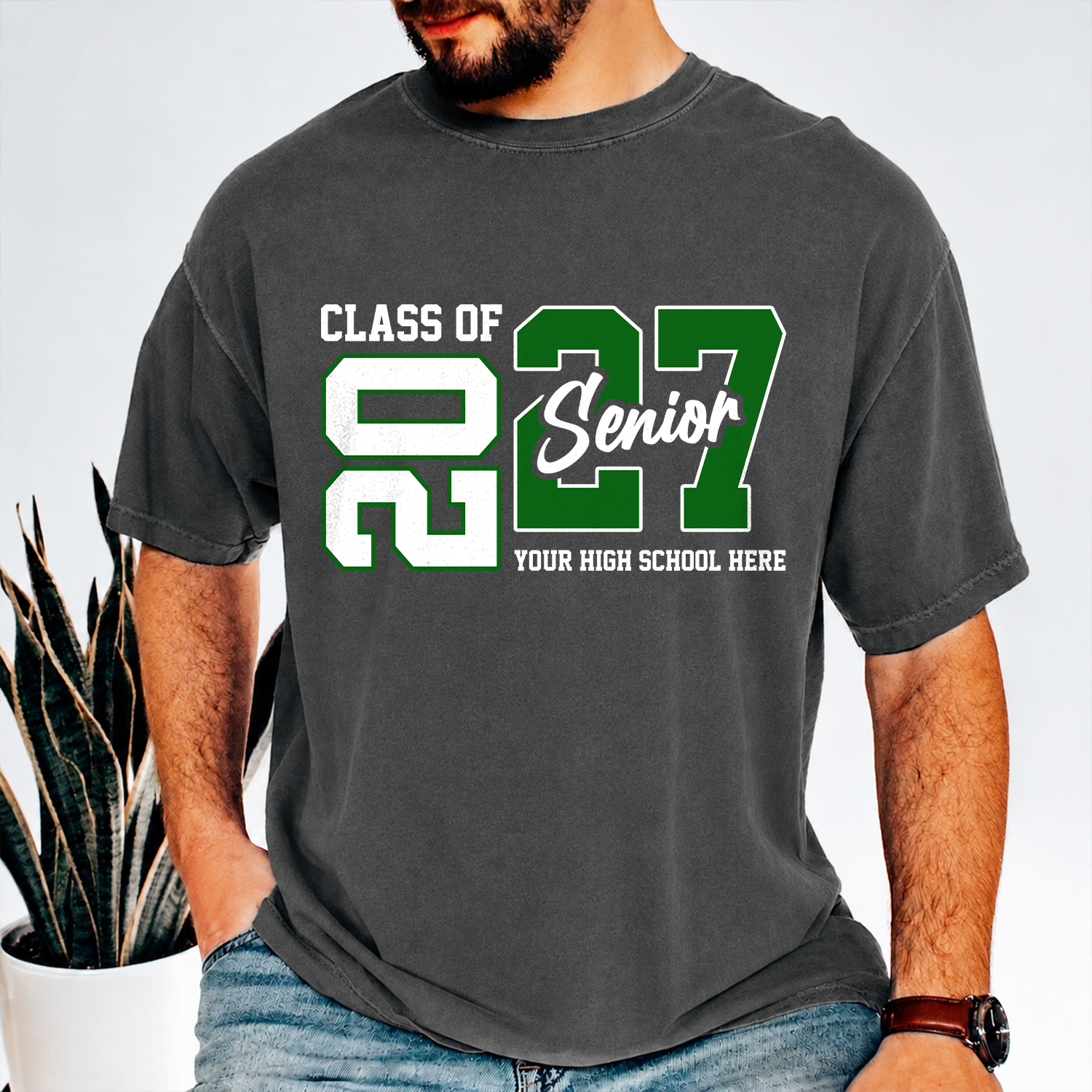 Personalized Class of 2027 Senior Comfort Shirt Graduation Gift LM32 669787 — shop and try on with AI characters