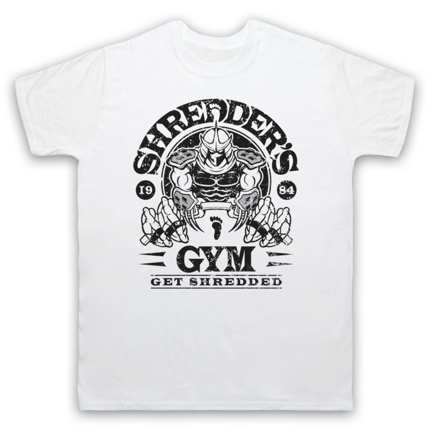 Teenage Ninja Turt SHREDDER'S GYM Anime Print Graphic T-shir — shop and try on with AI characters