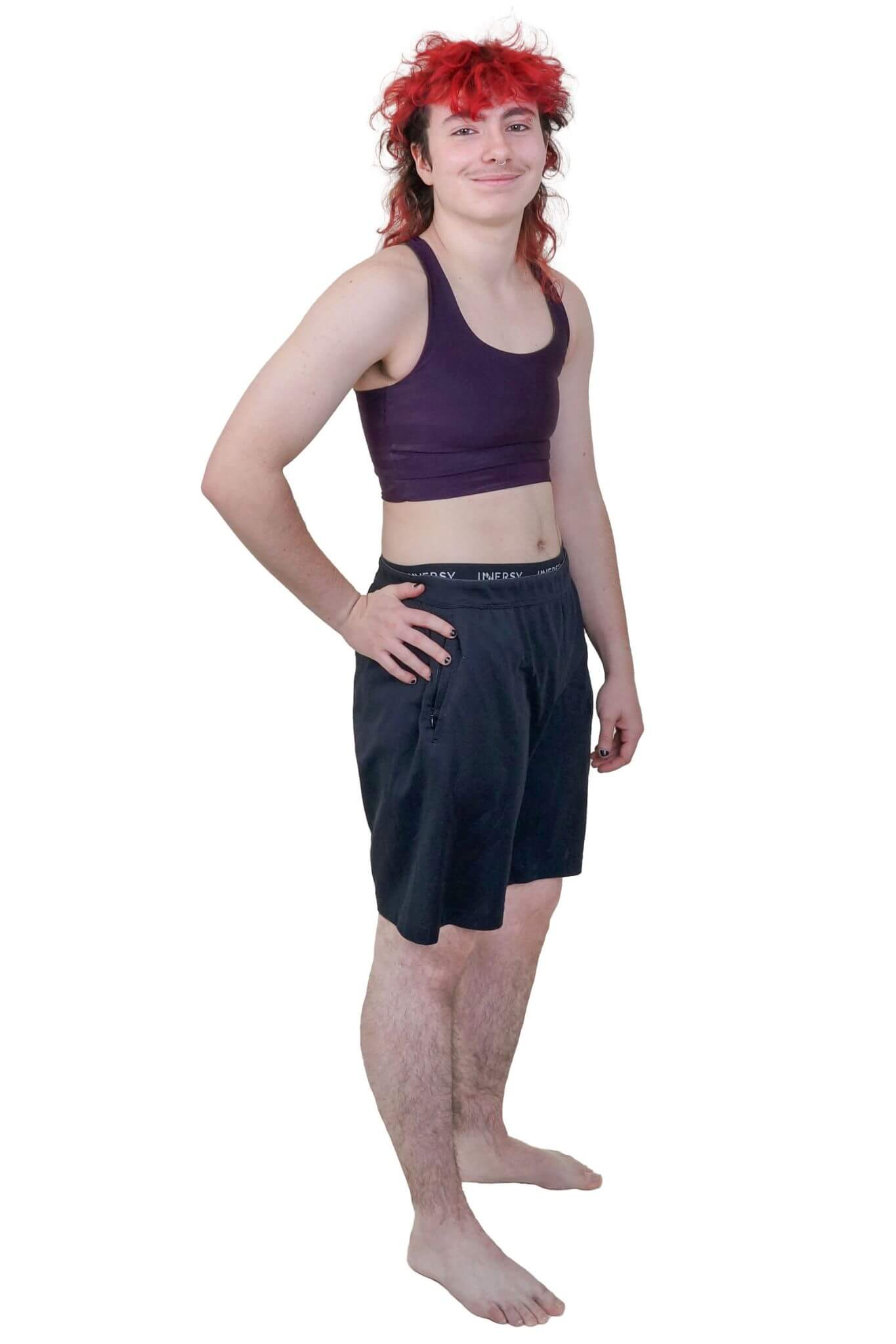 Reversible Lycra Soft Binder - Plum — shop and try on with AI characters