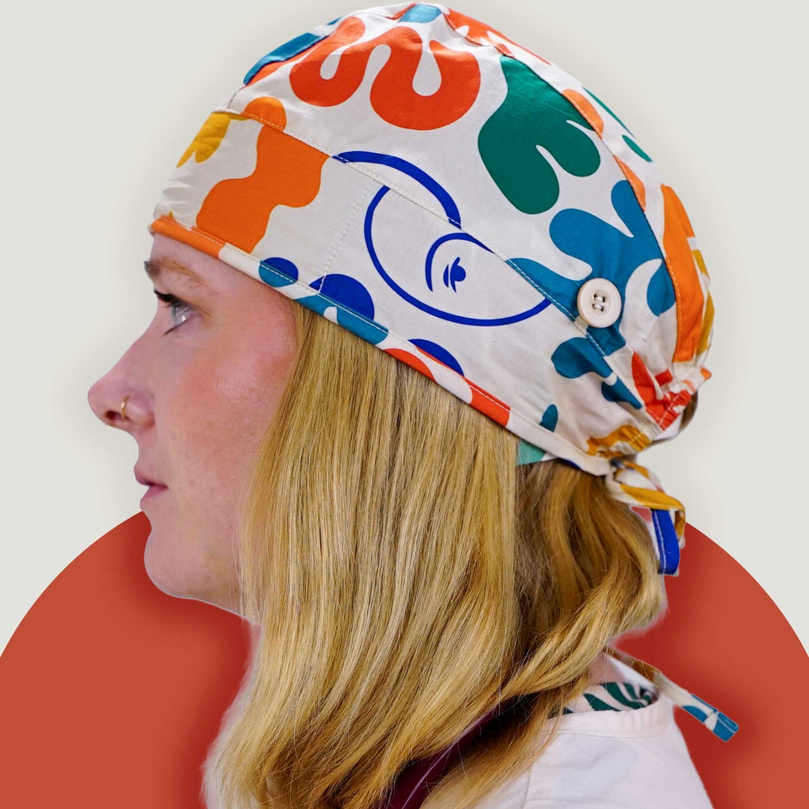 Face the Shapes Scrub Cap — shop and try on with AI characters