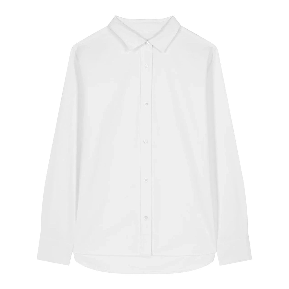 Womens Organic Cotton Oxford Long Sleeve Shirt - 6 Colours — shop and try on with AI characters