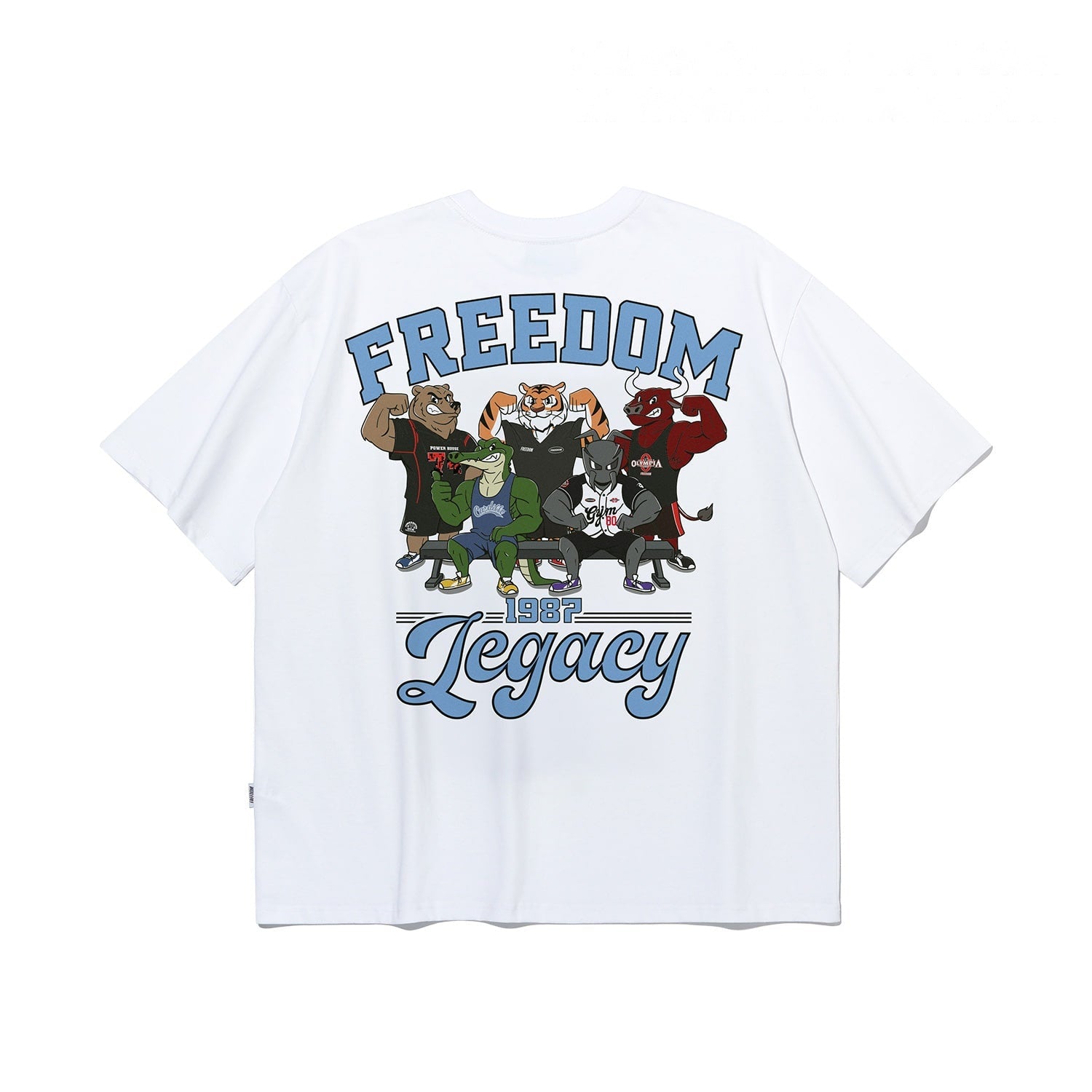 Freedom Legacy T-shirt (White) — shop and try on with AI characters