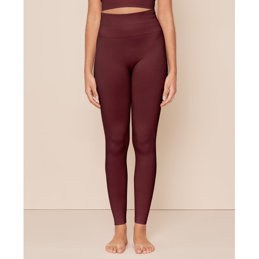 Soft Rib Seamless Legging - Burgundy — shop and try on with AI characters