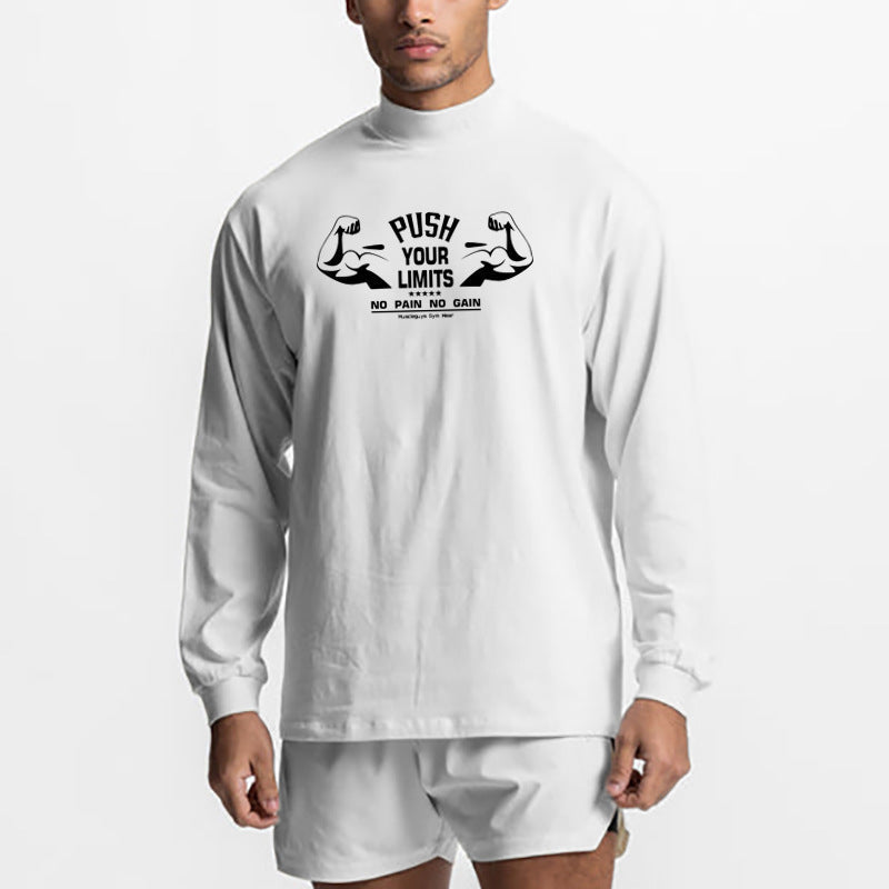 Muscle Warrior Workout Long Sleeve T-shirt — shop and try on with AI characters