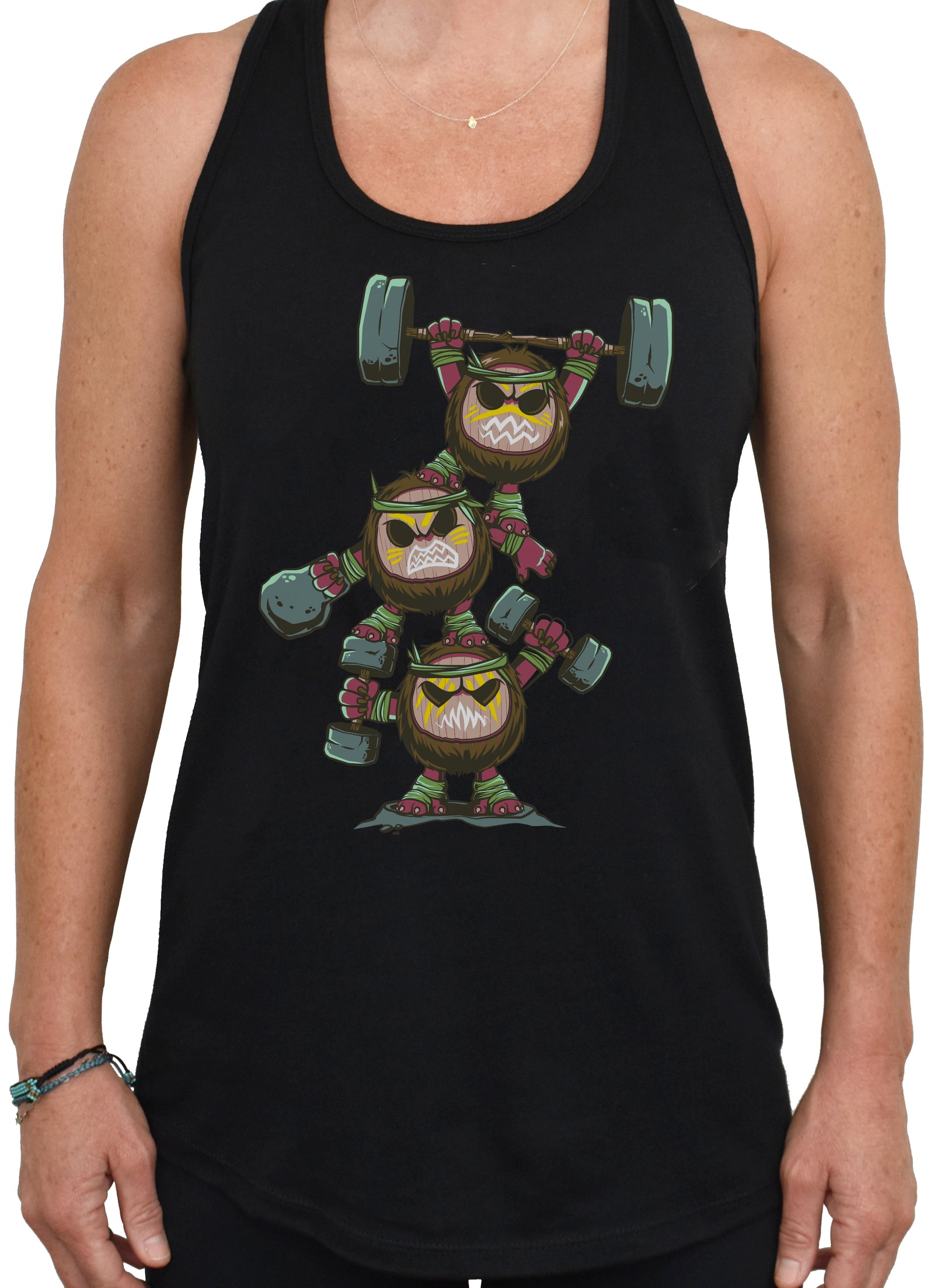 Women's 'Coco Squad' Racerback Tank — shop and try on with AI characters
