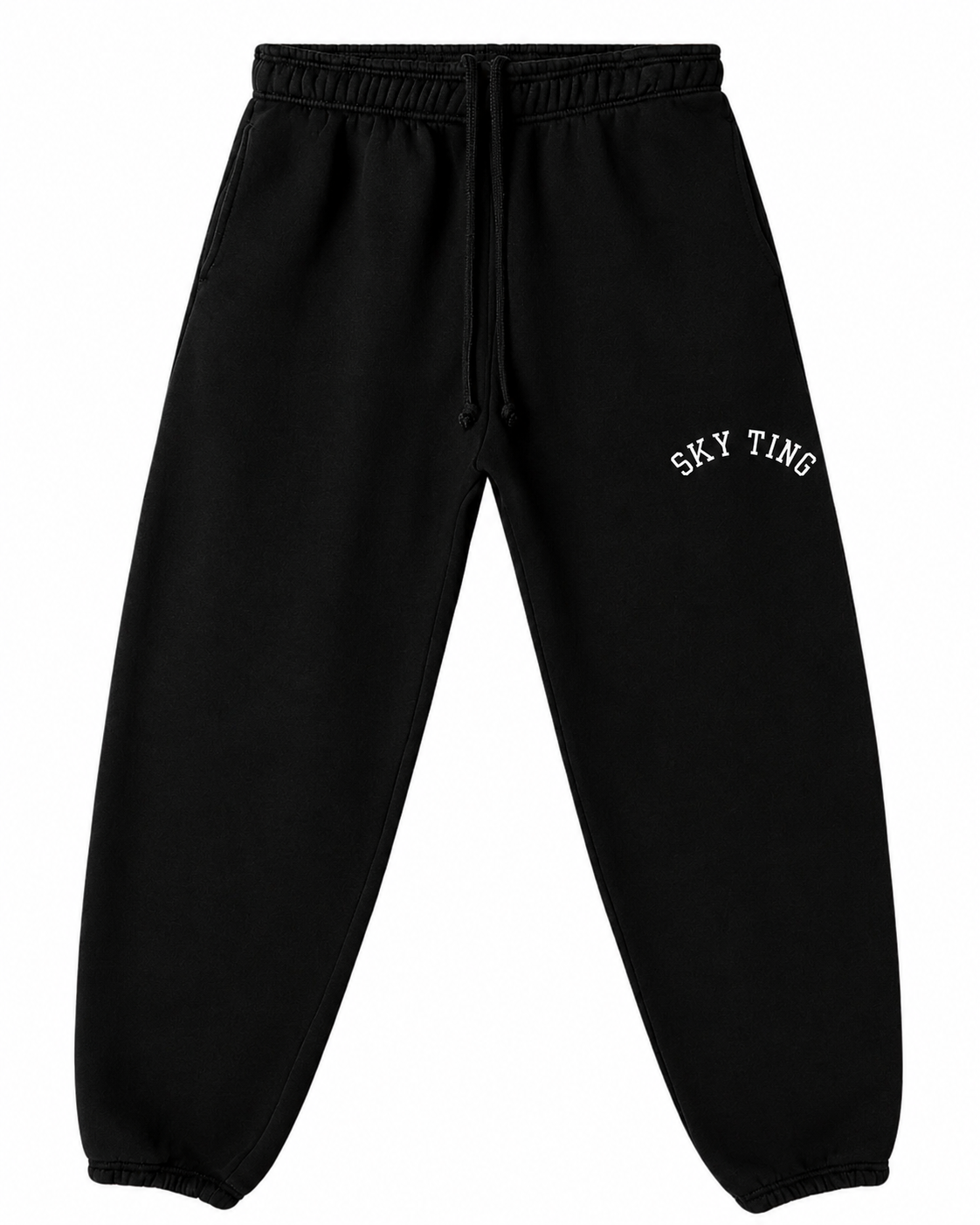 SKYTING Varsity Sweatpants - Black — shop and try on with AI characters