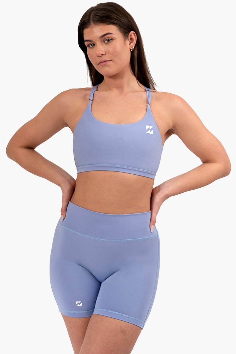 Eternal Skye Blue Gym Shorts™ — shop and try on with AI characters