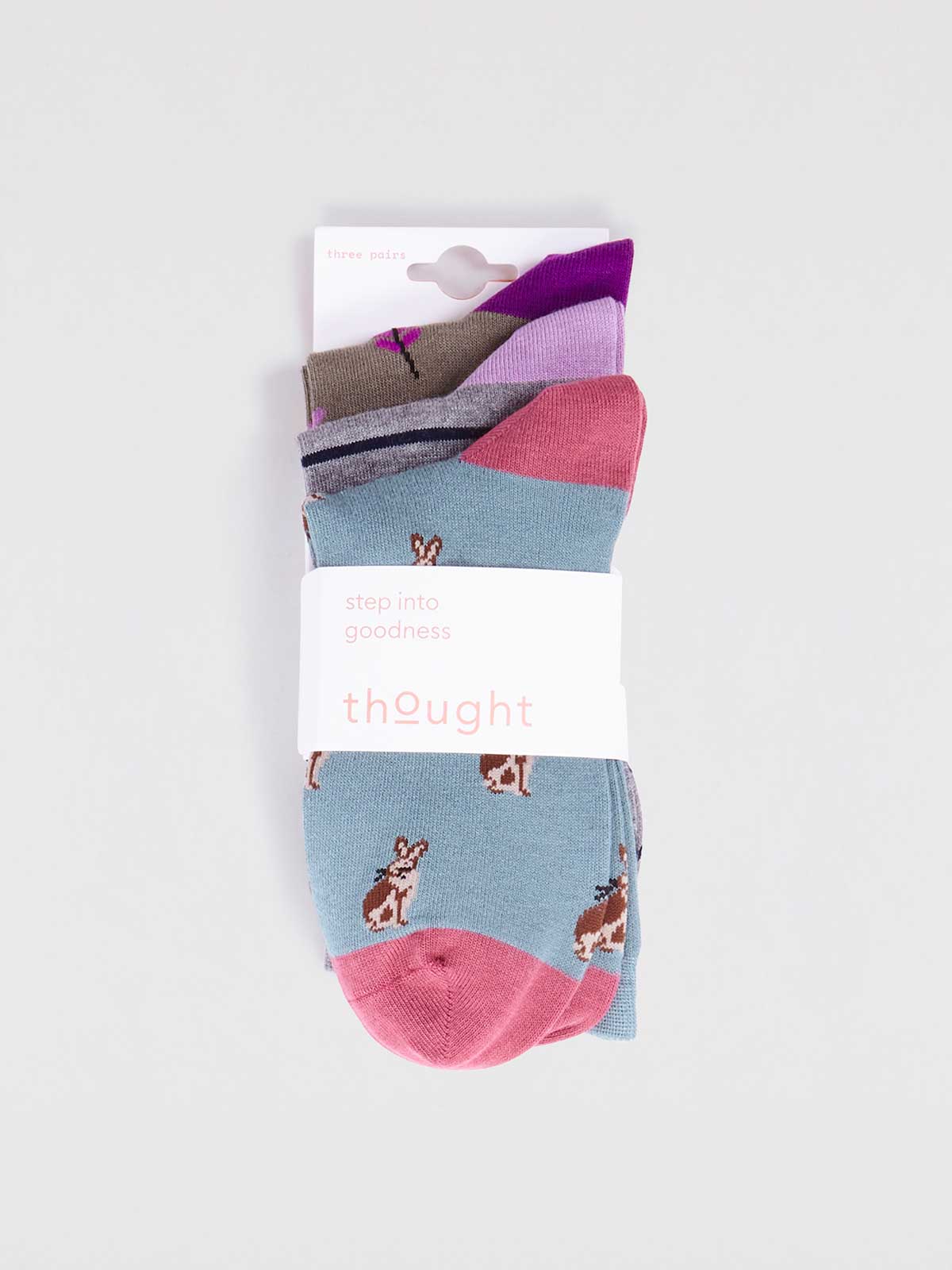 Kiara Bamboo Bunny Pack Of Socks - Multi — shop and try on with AI characters