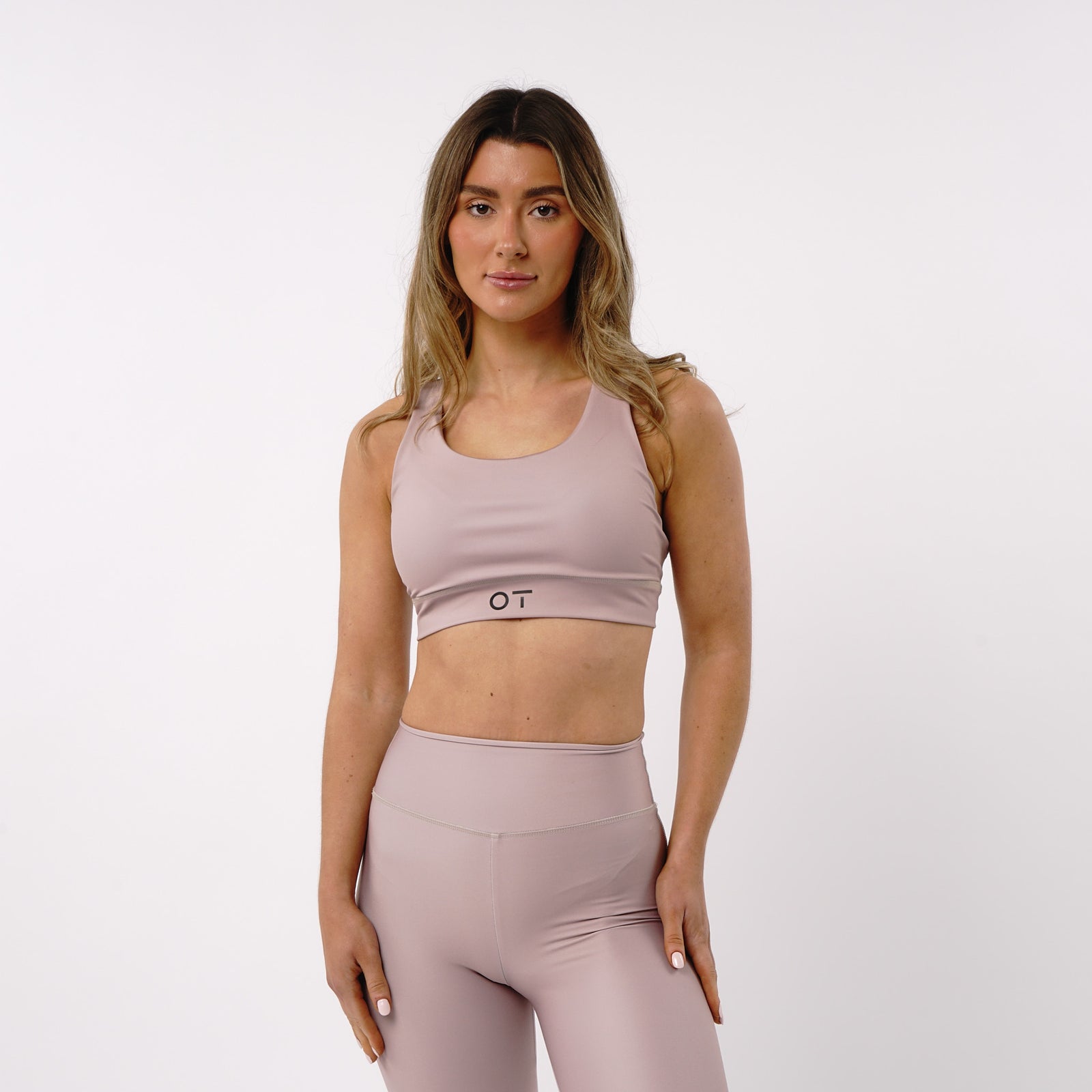 Omnitau Women's Tasmania Racerback Gym Sports Bra - Latte Brown — shop and try on with AI characters