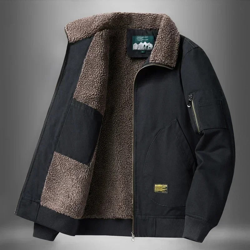 Sherpa Lined Pilot Jacket for Men — shop and try on with AI characters