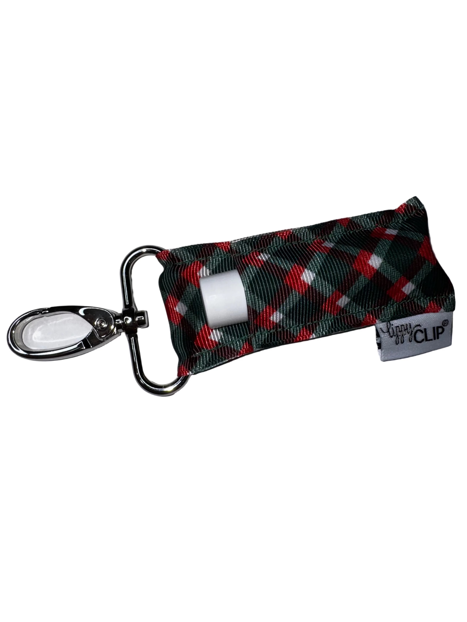 Green Christmas Plaid LippyClip® — shop and try on with AI characters