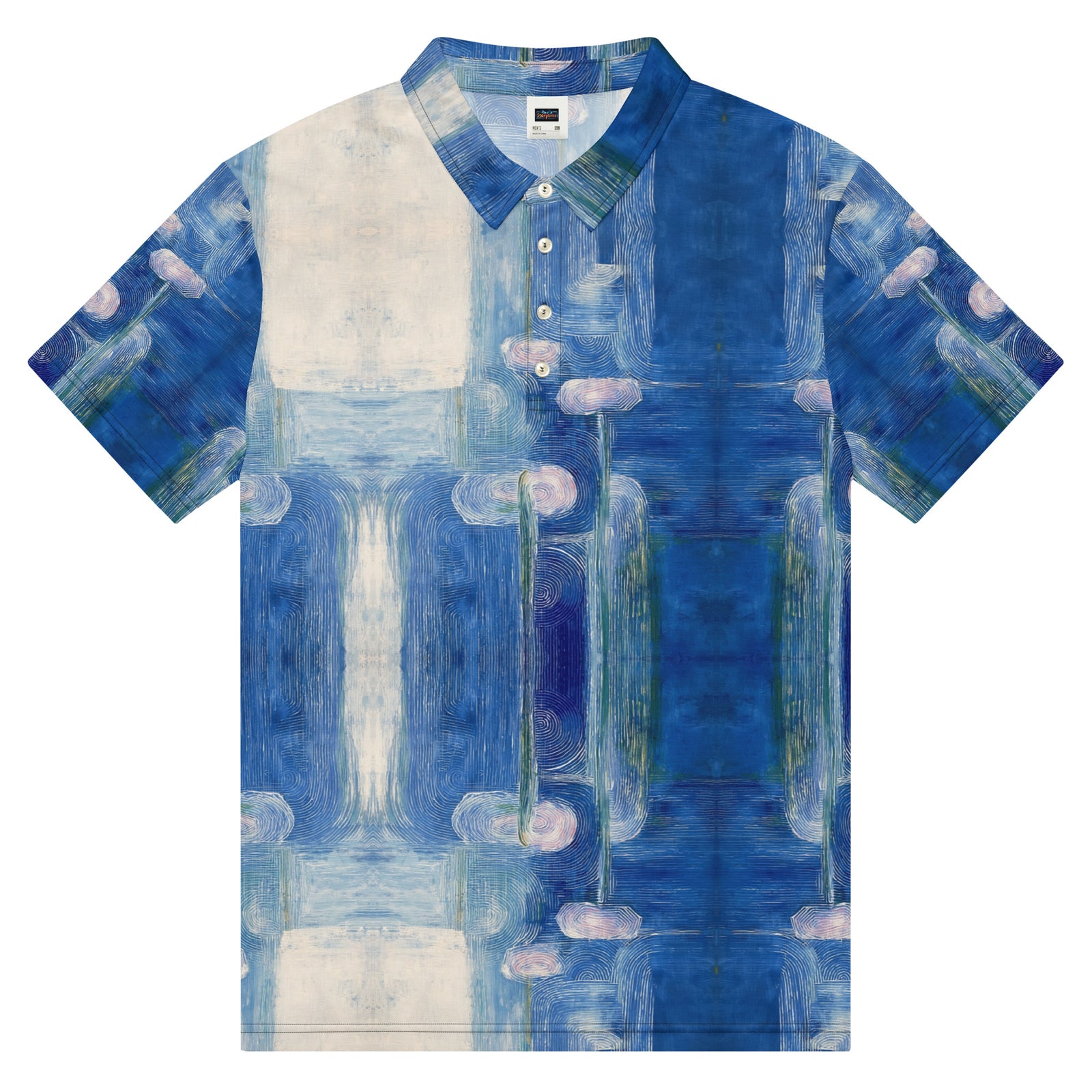 Monet's Broidery - Men’s slim fit polo — shop and try on with AI characters