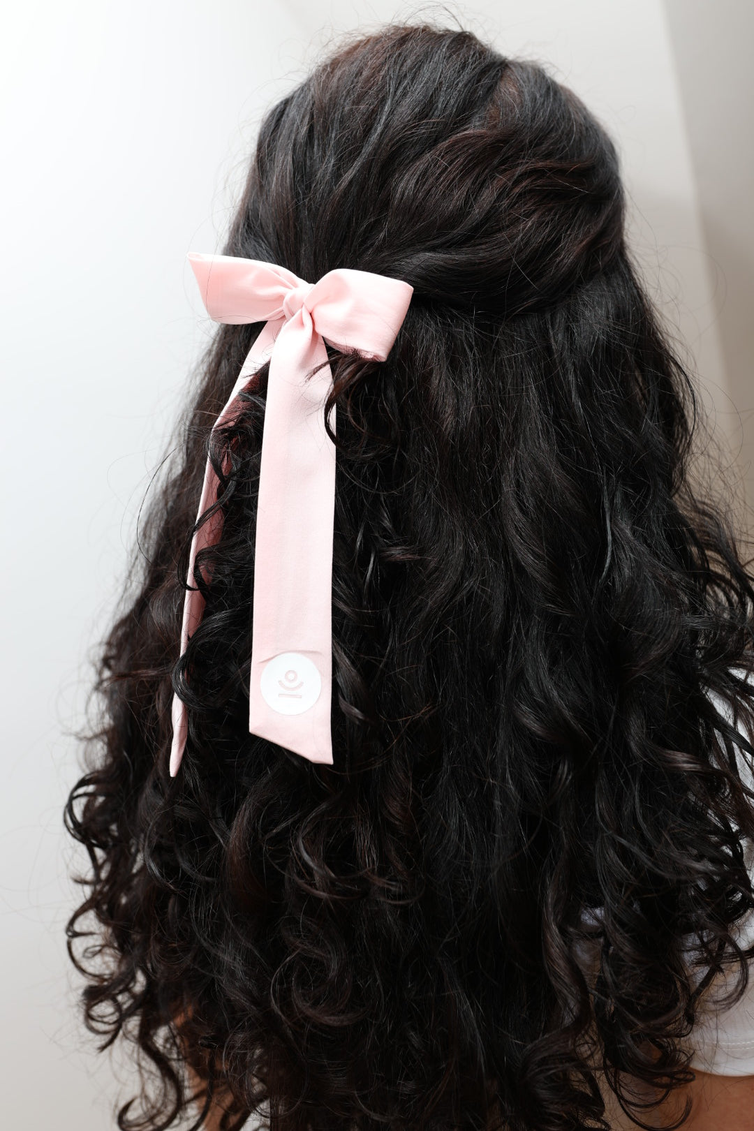 BOWTIFUL hair scrunchie - powdered pink — shop and try on with AI characters
