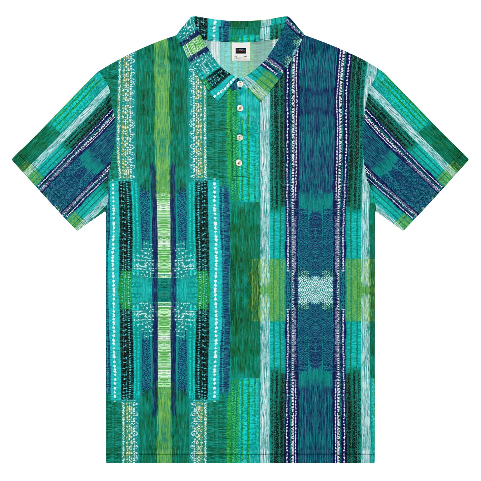 Versões de Verde - Men’s slim fit polo — shop and try on with AI characters