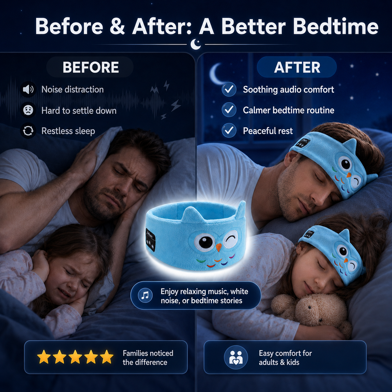 🥳 2026 HOT SALE 🥳💞 Over 50,000 sold! 🎧😴 Bluetooth Headband for Kids – 2‑in‑1: Soft Headband and Sleep Mask. Perfect for travel or naptime. 🧸✨ — shop and try on with AI characters