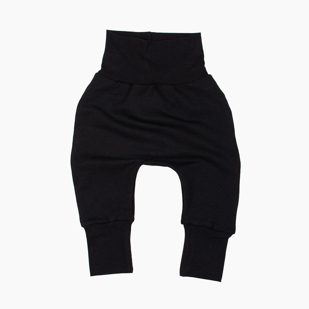 Black Grow-With-Me Harem Pants — shop and try on with AI characters