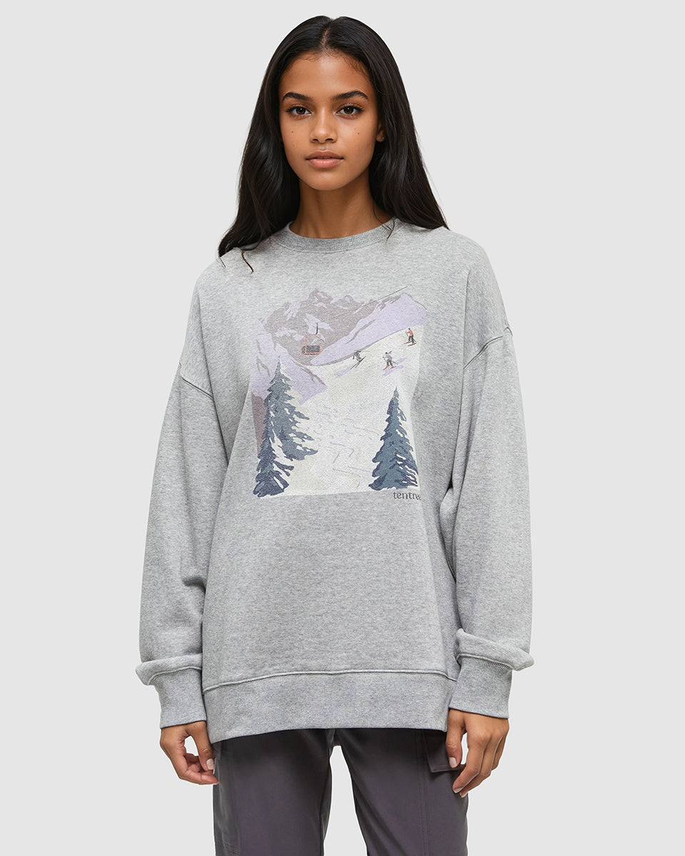 Alpine Oversized Crew — shop and try on with AI characters