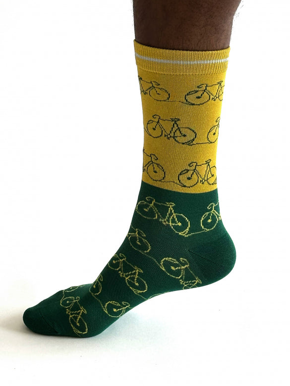 Riam Bike Bamboo Socks - Lichen Green — shop and try on with AI characters