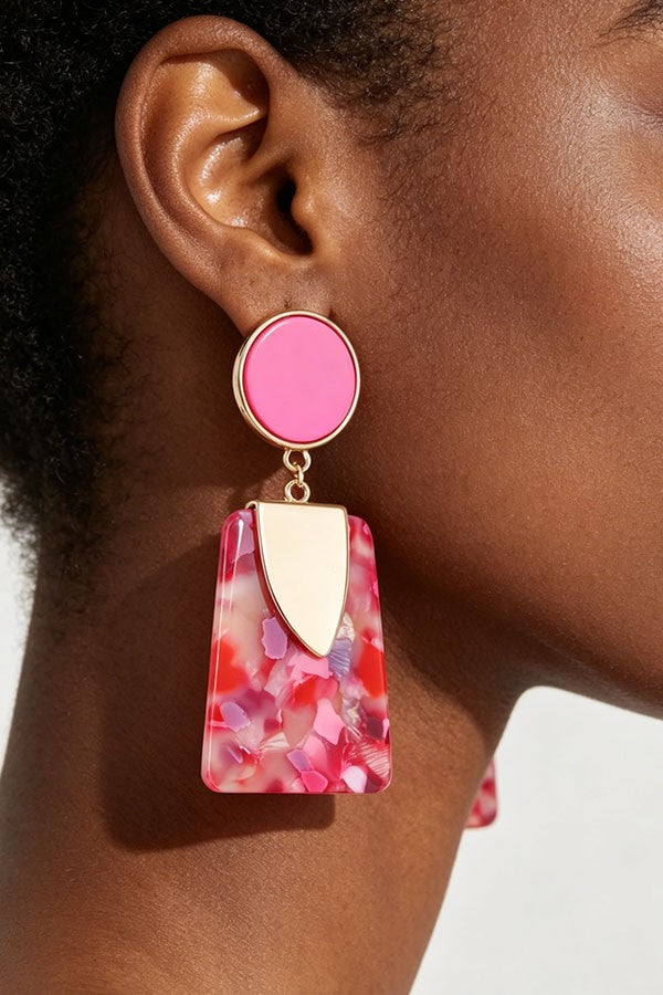 Mosaic Geo Drop Earrings — shop and try on with AI characters