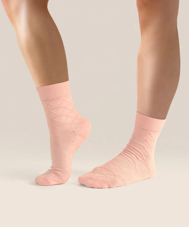 Crew Grip Socks | Parfait Pink Hearts — shop and try on with AI characters