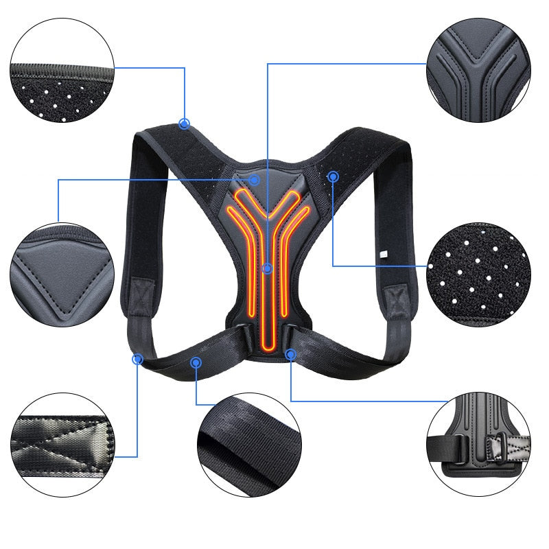 Back Posture Corrector Corset Clavicle Spine Posture Correction Back Support Belt Comfortable Soft Strip Corrector for Adult — shop and try on with AI characters