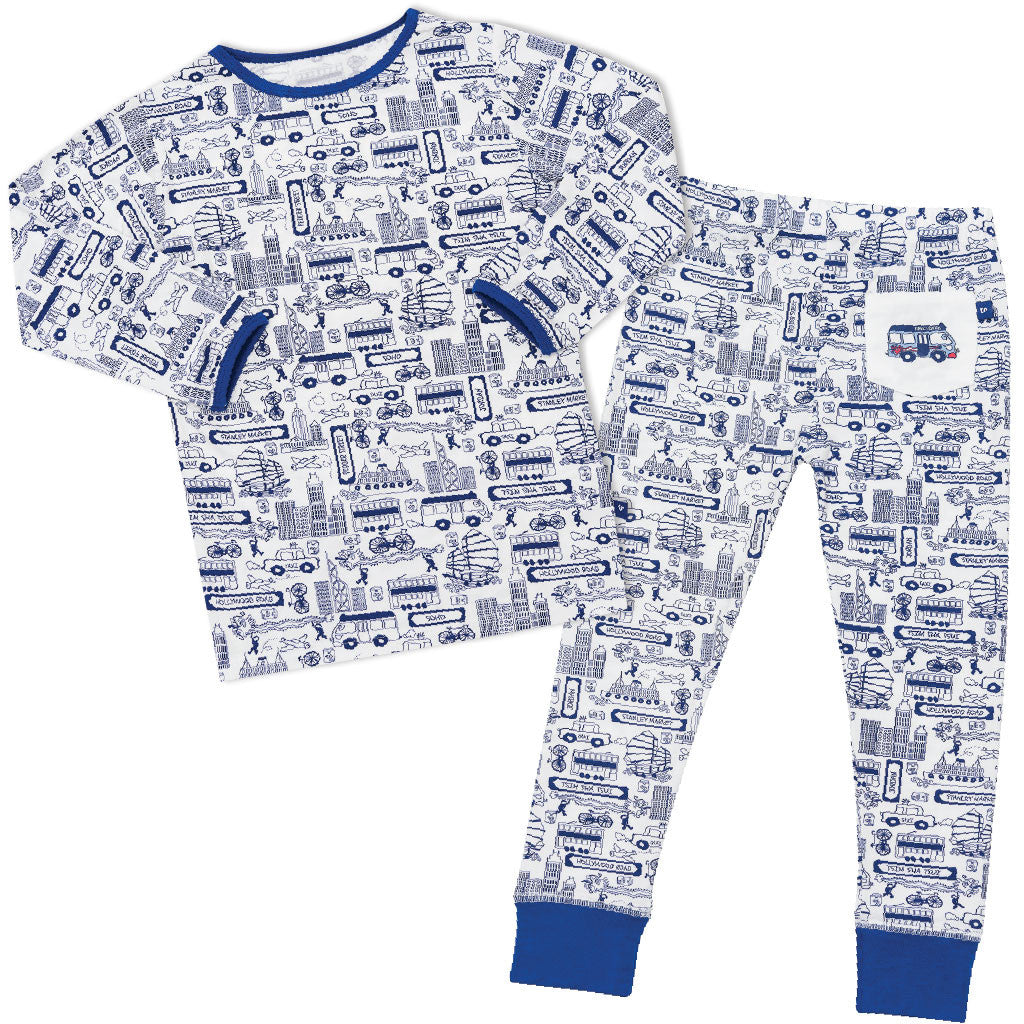 Bamboo long John Pyjamas - Busy Hong Kong — shop and try on with AI characters