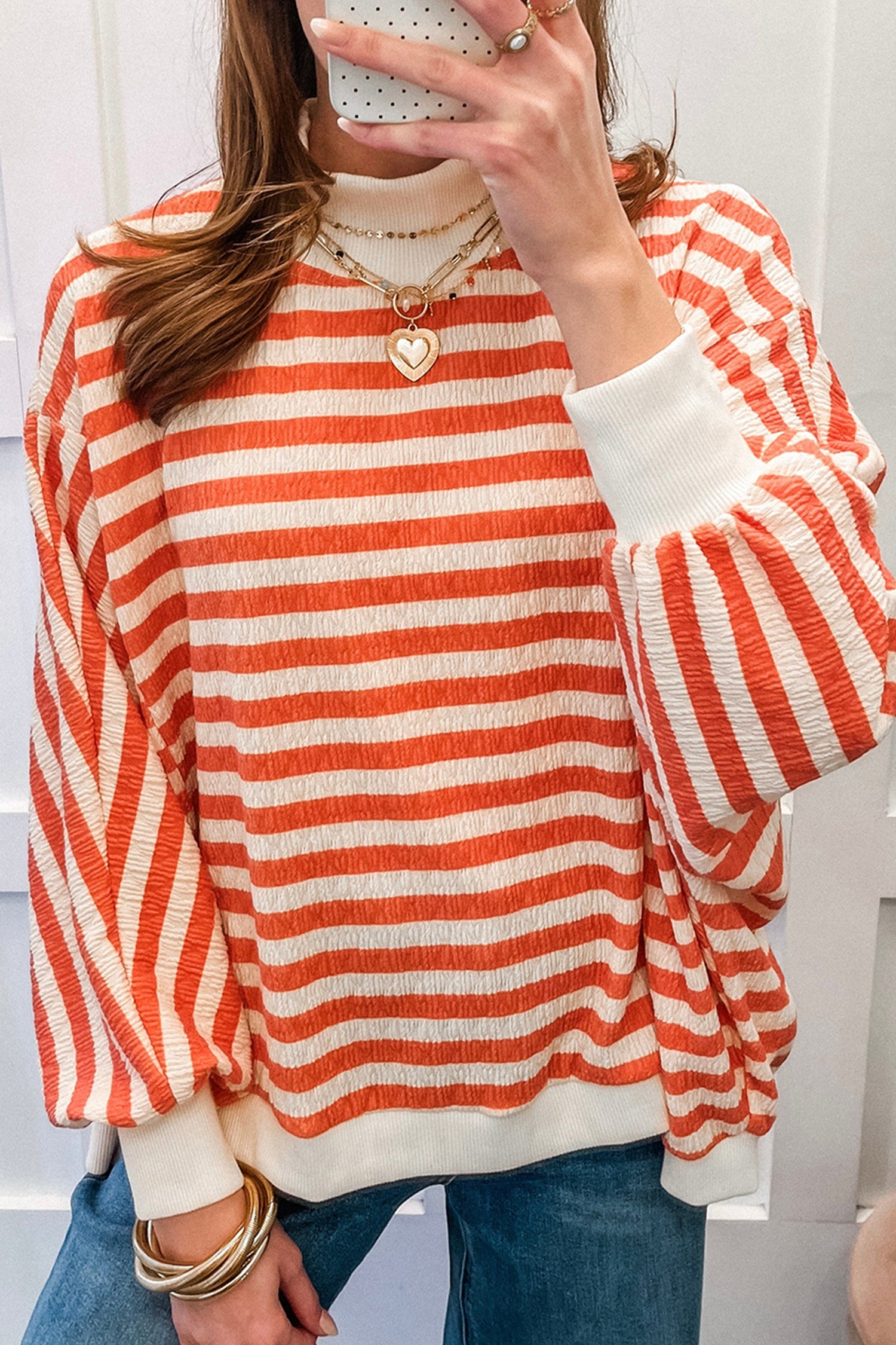 Adair Skye Striped Oversized Top — shop and try on with AI characters
