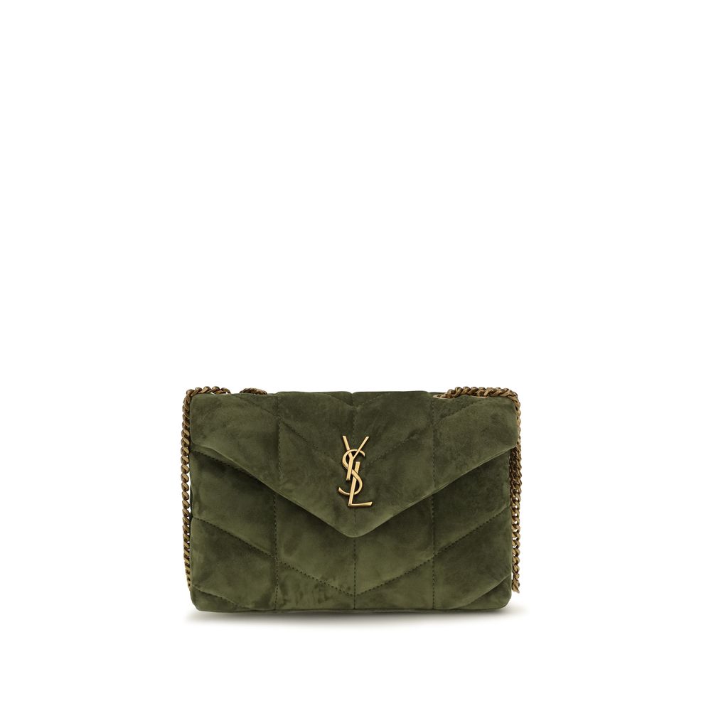 Saint Laurent Bicolor Calf Leather Bos Taurus Shoulder Bag — shop and try on with AI characters
