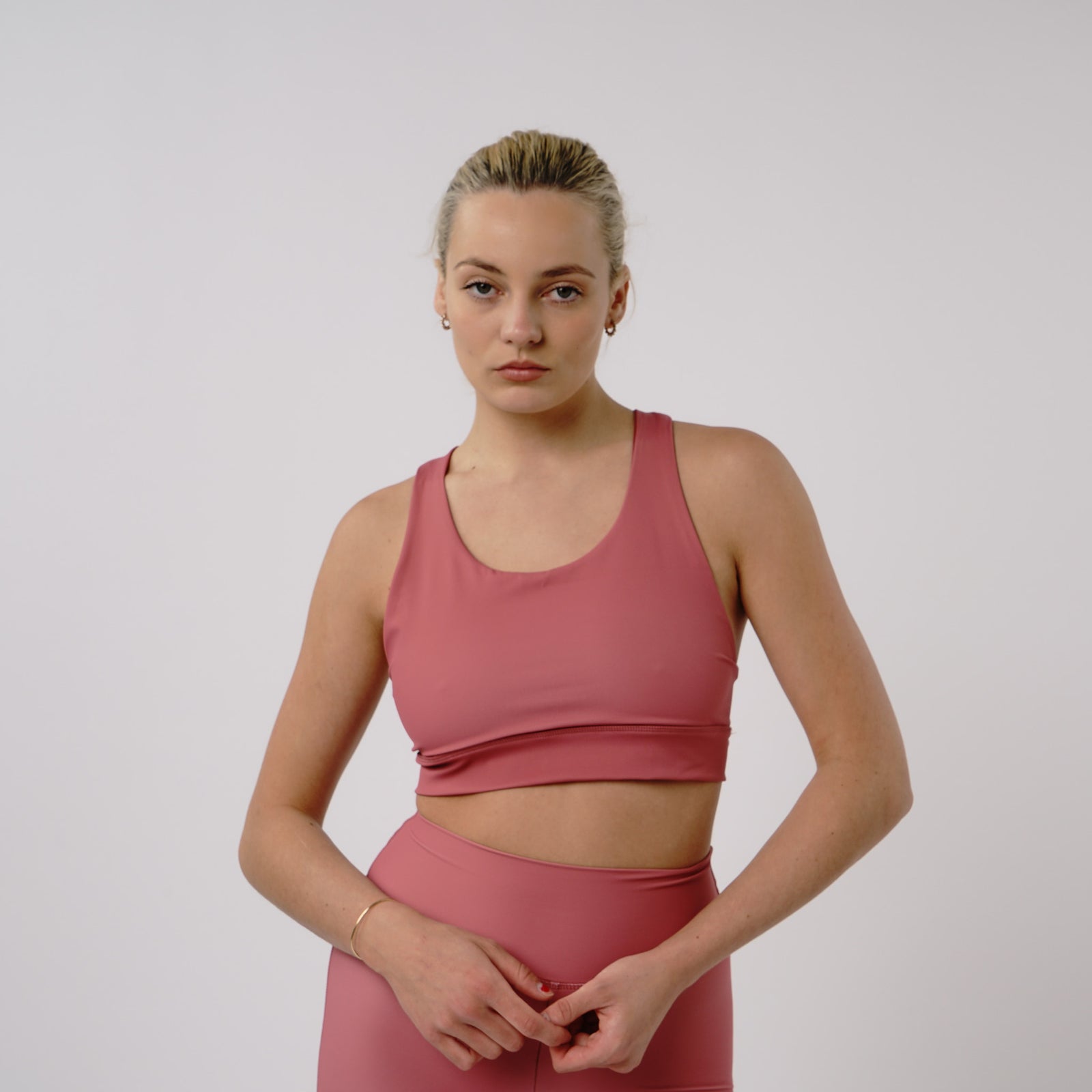 Omnitau Women's Astoria Racerback Gym Sports Bra - Oregon Red — shop and try on with AI characters
