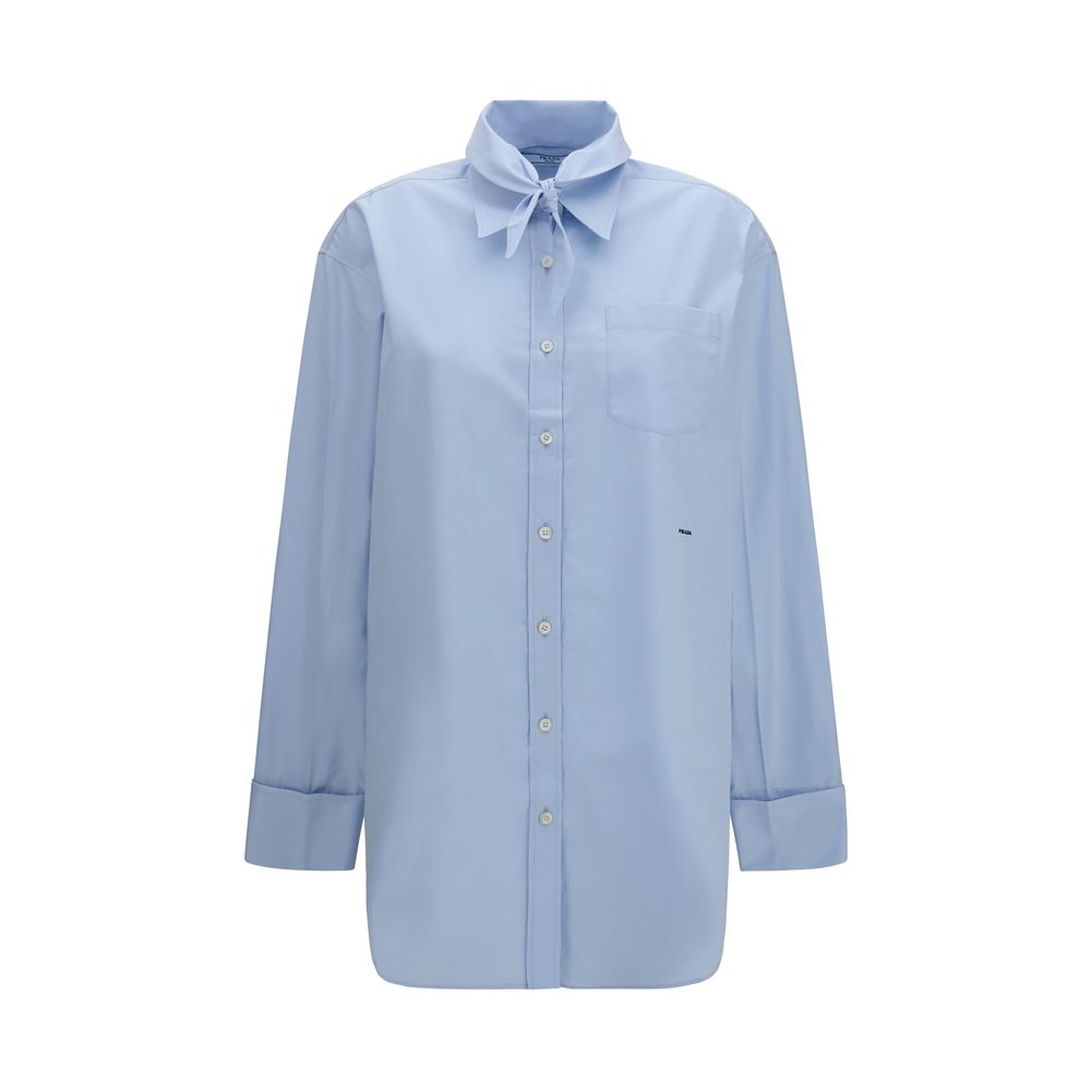 Prada Blue Cotton Shirt — shop and try on with AI characters