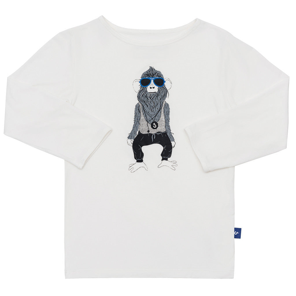 Bamboo long sleeve Tee Cheeky chimp — shop and try on with AI characters