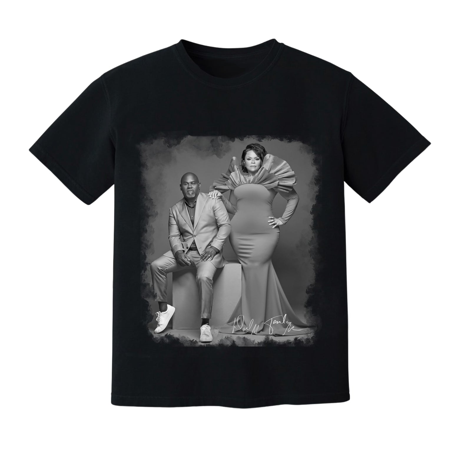 David and Tamela Legendary T-Shirt — shop and try on with AI characters
