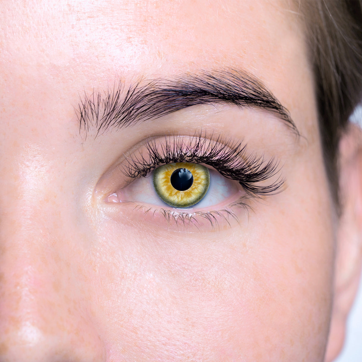 Mystic Gold Contact Lenses — shop and try on with AI characters