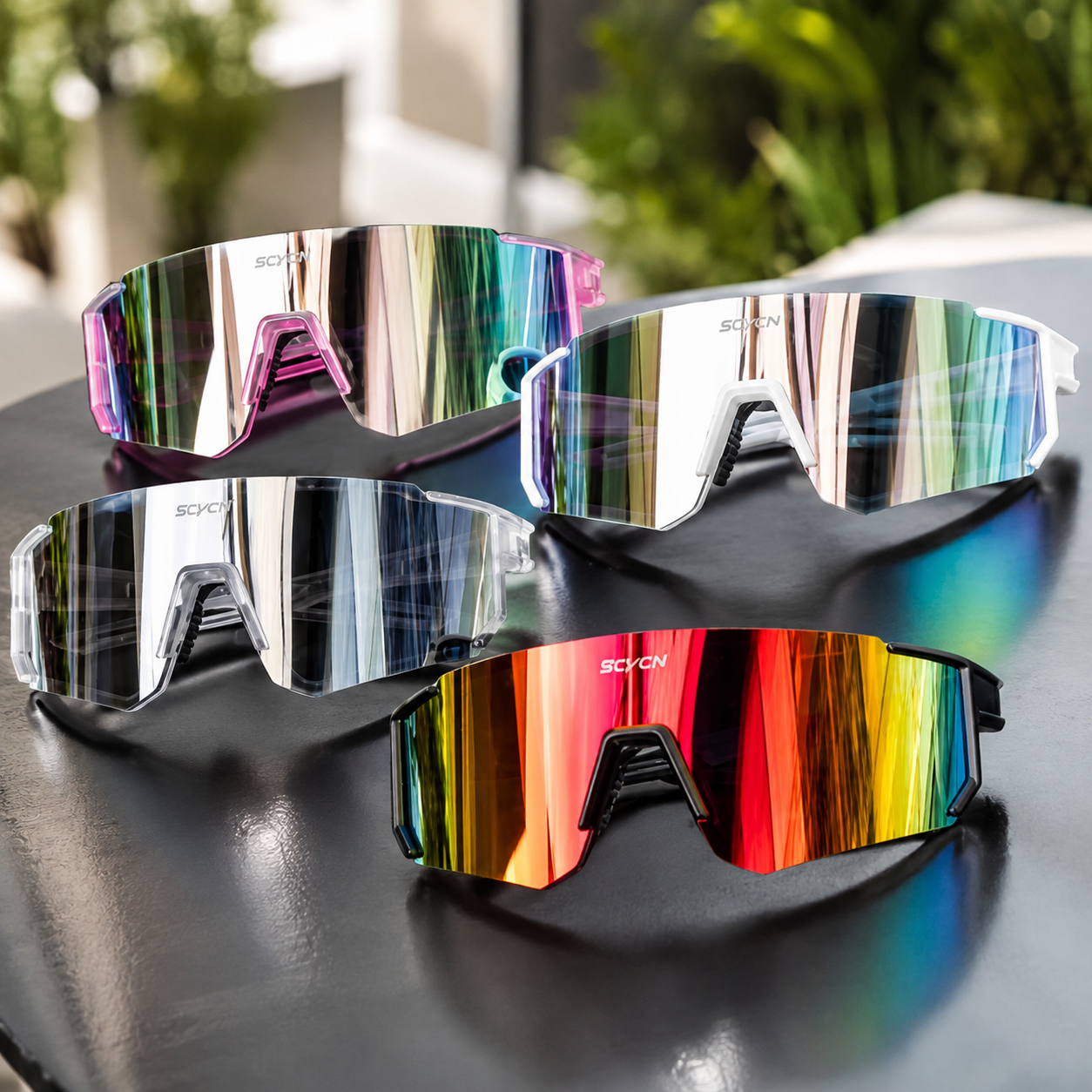 Wide Lens Cycling Sunglasses — shop and try on with AI characters