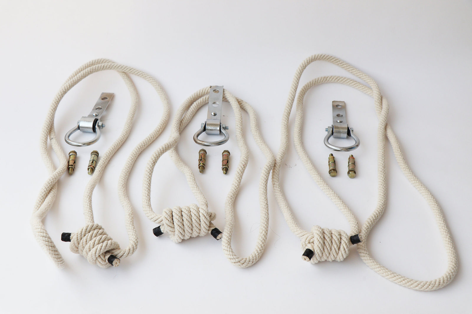 Iyenger Cotton Yoga Ropes with Wall Hooks - Set of Two Ropes — shop and try on with AI characters