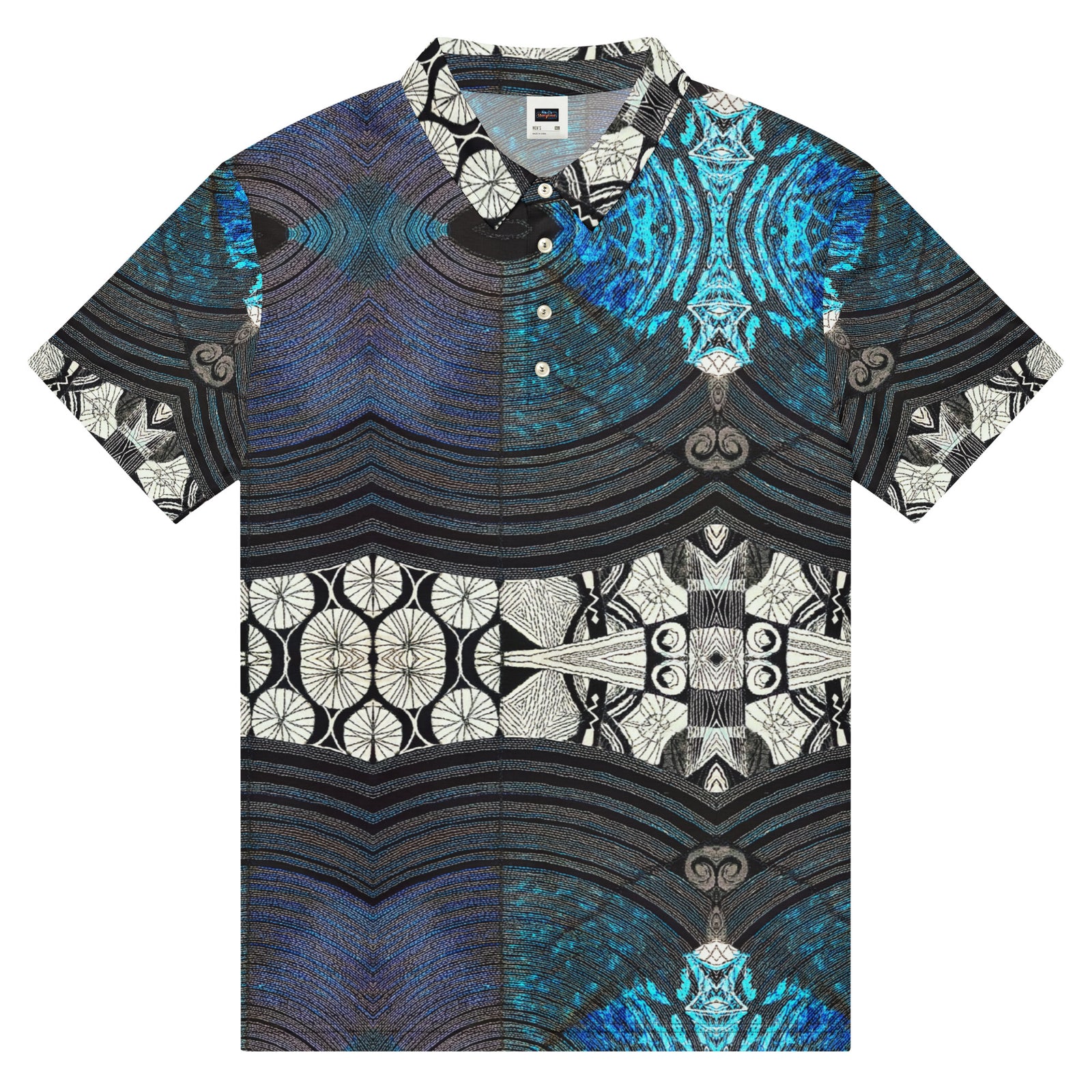 Shikobroidery moda 8 - Men’s slim fit polo — shop and try on with AI characters