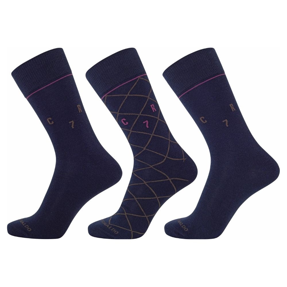 CR7 Meias Homem Fundo Marinho - Pack de 3 Pares — shop and try on with AI characters