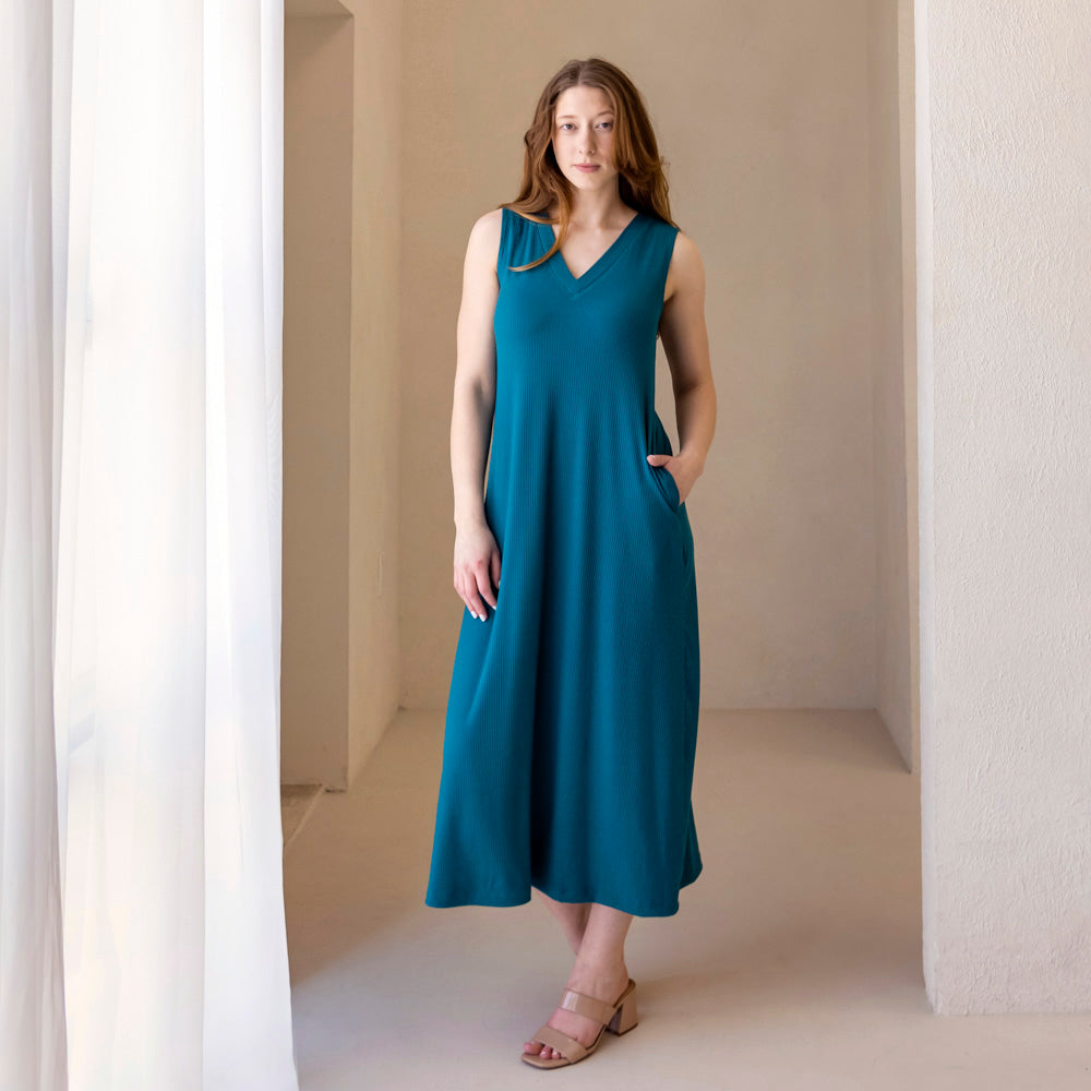 Sample Sale : The Reversible Rib Knit Tank Dress — shop and try on with AI characters