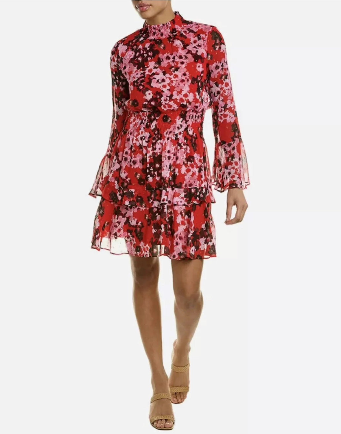 Taylor Mock Neck Floral Dress — shop and try on with AI characters